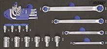 1/2" en 1/4" TX-E-dopsleutel- en TX-ringsleutelset 23-dlg.