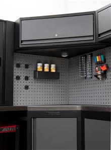 Bovenkast met gasveren voor de hoek