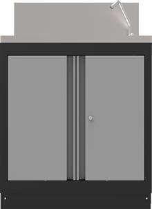 Achterwand RVS 861x20x338mm