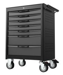 BOXO Gereedschapswagen 7 laden met MIS-systeem Zwart/Grijs, 203-Dlg.