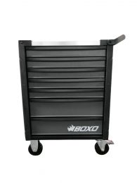 BOXO Servante avec 7 tiroirs et système MIS, noir/gris - 678x459x1000 mm