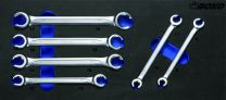 Flare nut wrench set in foam, 6pc