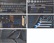 1/4", 1/2" en 3/4" gereedschapset 305-dlg.