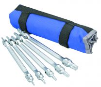 BOXO Doppel TX-Gelenkschlüssel -Satz in Rolltasche 5-tlg.