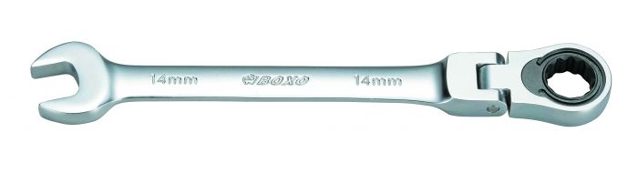 Flex head ratcheting wrench 14 mm