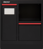 Multi functional cabinet, Racing black, trims red